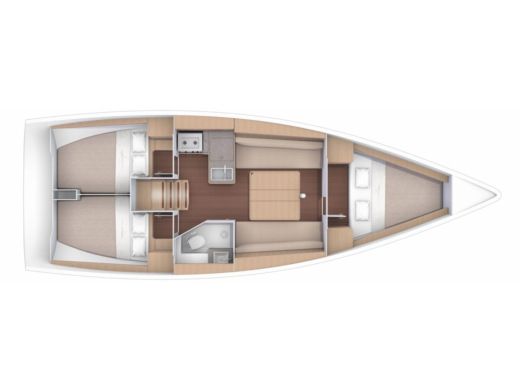 Sailboat  Dufour 360 boat plan