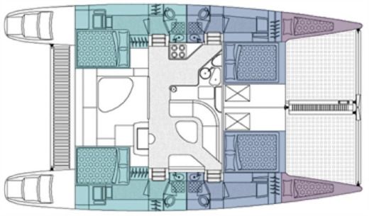 Catamaran OCEAN VOYAGER 440 boat plan