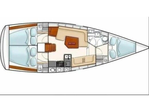Sailboat  Hanse 350 Boat layout