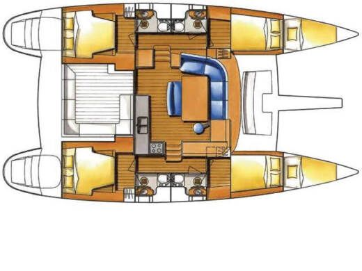 Catamaran Lagoon 440 boat plan