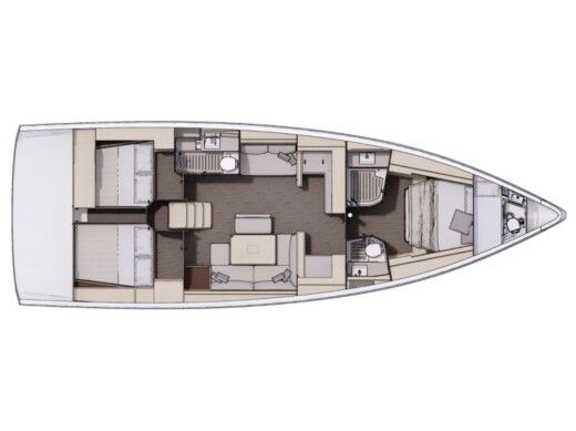 Sailboat Dufour Dufour 470 owner layout Plano del barco