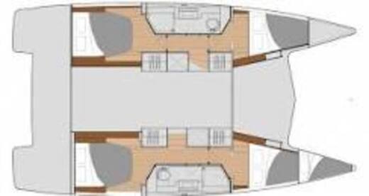 Catamaran Fountaine Pajot ISLA Boot Grundriss