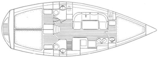 Sailboat Jeanneau Sun Charm 39 Boat design plan
