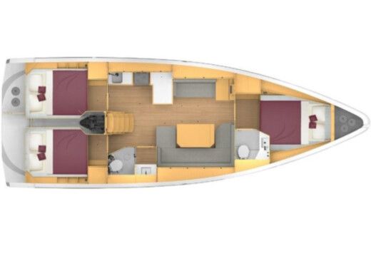 Sailboat Bavaria C42 boat plan