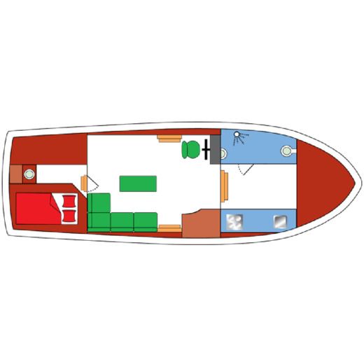 Motorboat Palan C 950 (Dolfijn) Plattegrond van de boot