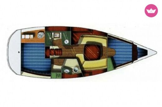 Sailboat JEANNEAU Sun Odyssey 32 i Plan du bateau