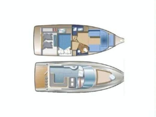 Motorboat Rio 850 Day Cruiser Plattegrond van de boot