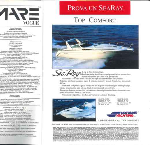 Motorboat Sea Ray 335 Sundancer Planimetria della barca