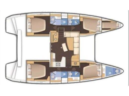 Catamaran  Lagoon 40 boat plan