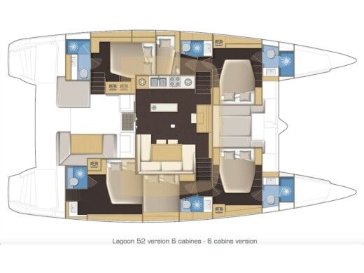 Catamaran Lagoon Lagoon 52f Boat design plan