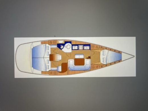 Sailboat Bavaria 42 Boot Grundriss