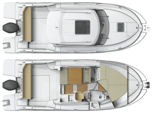 Motorboat Beneteau  Antares 8 OB boat plan
