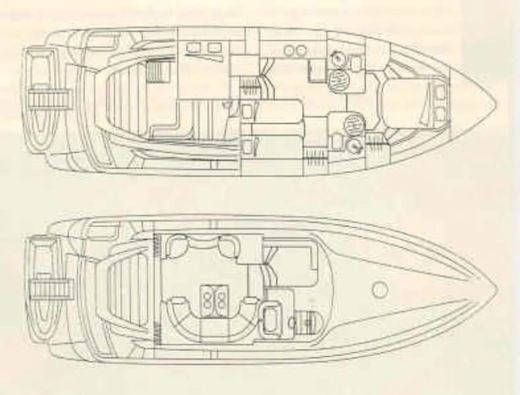 Motorboat Sunseeker Manhattan 48 Fly Boat layout