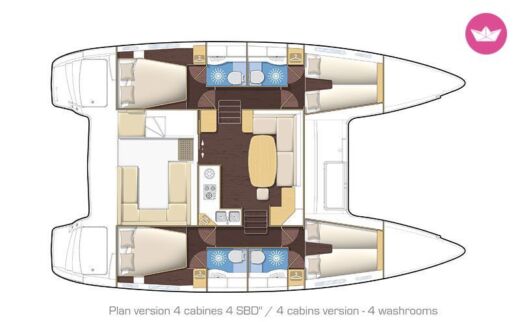 Catamaran Lagoon Lagoon 400 S2 Boat layout