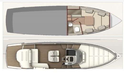 Motorboat Invictus Yacht 280 GT boat plan