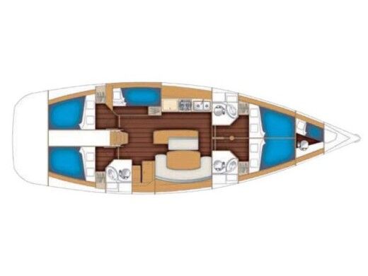 Sailboat BENETEAU CYCLADES 50.5 boat plan