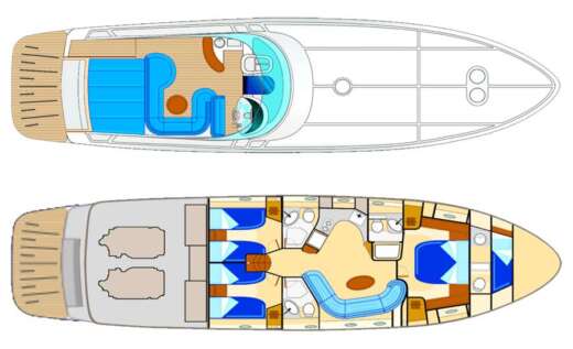 Motorboat BAIA AZZURRA 63 boat plan