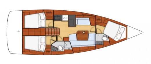 Sailboat Beneteau Oceanis 41.1 boat plan