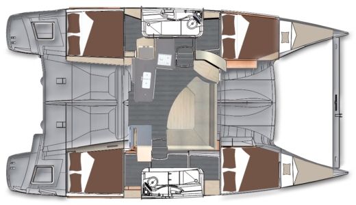 Catamaran Dauphins LIPARI 41 Boat layout