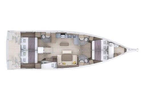 Sailboat  Oceanis 52 boat plan
