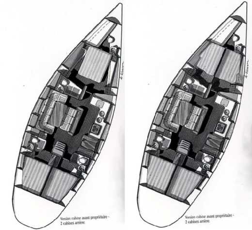 Sailboat BENETEAU OCEANIS CLIPPER 500 Boat design plan