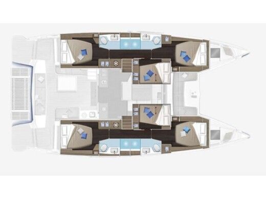 Catamaran  Lagoon 51 Plattegrond van de boot