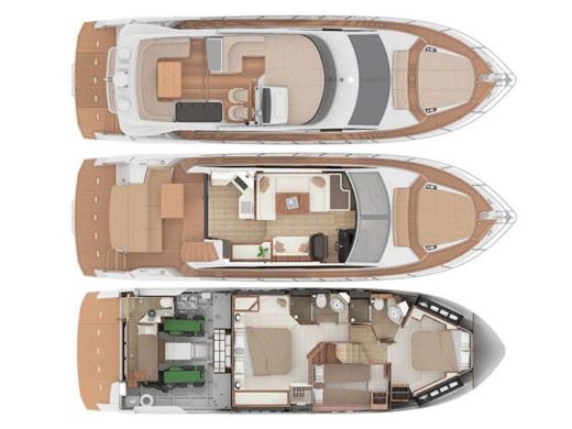 Motor Yacht Absolute  50 Fly Plano del barco