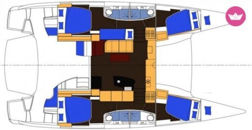 Catamaran Fountaine Pajot Salina 48 Evolution Plano del barco
