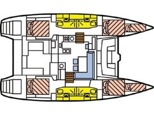 Catamaran LAGOON 450 SporTop boat plan
