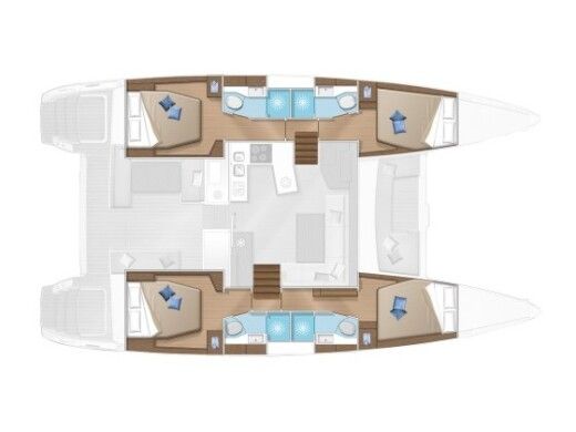 Catamaran Lagoon Lagoon 450 F Boat layout