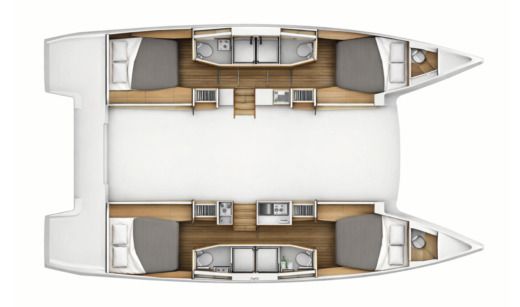 Catamaran Fountaine Pajot Elba 45 boat plan