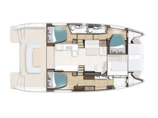 Sailboat  Leopard 46PC Boat layout