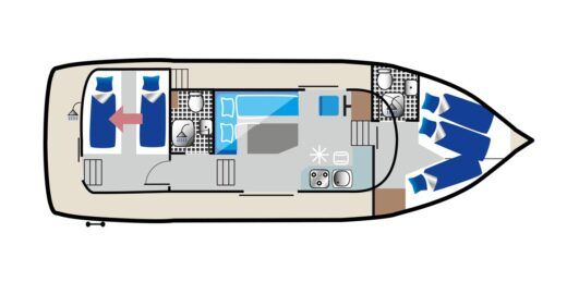 Houseboat Aquino 1190D (HMR) boat plan
