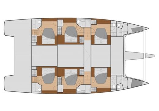 Catamaran Fountaine Pajot Samana 59 Plano del barco