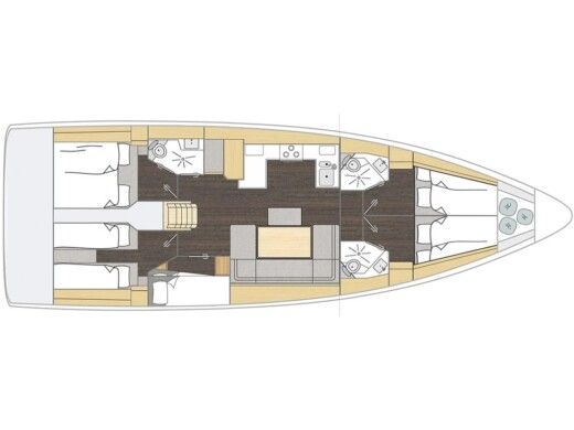 Sailboat  Bavaria C46 boat plan