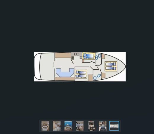 Motorboat Princess 470 Boat design plan