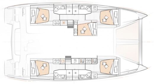 Catamaran Beneteau EXCESS 15 Plano del barco