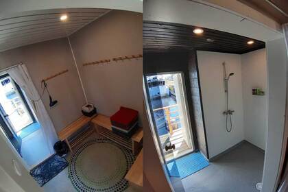 Hyra båt Husbåt Self made Sauna Boat Villmanstrand