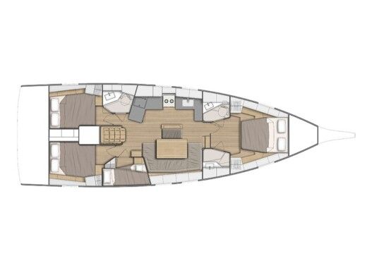 Sailboat  Oceanis 46.1 Plano del barco