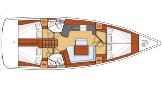 Sailboat BENETEAU OCEANIS 45 boat plan