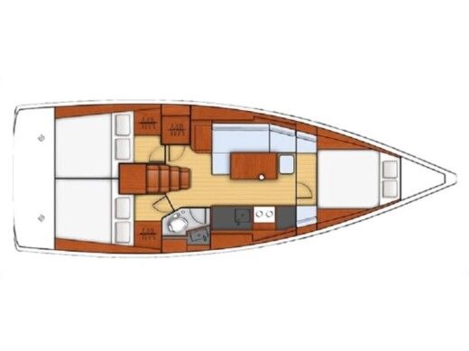 Sailboat  Oceanis 38 boat plan