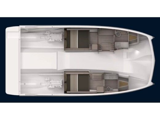 Sailboat  Aventura 38 SC Boat layout