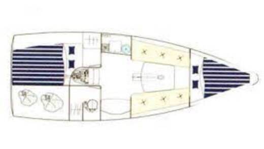 Sailboat Beneteau FIRST 27.7 Boat layout