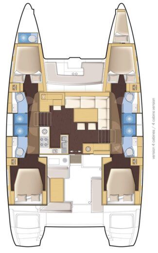 Catamaran Lagoon Lagoon 450 F Planta da embarcação