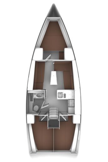 Sailboat BAVARIA C 37 Planimetria della barca