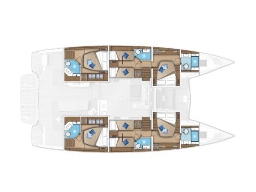 Catamaran  Lagoon 55 Plano del barco