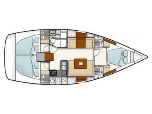 Sailboat Hanse Hanse 400e Boat design plan