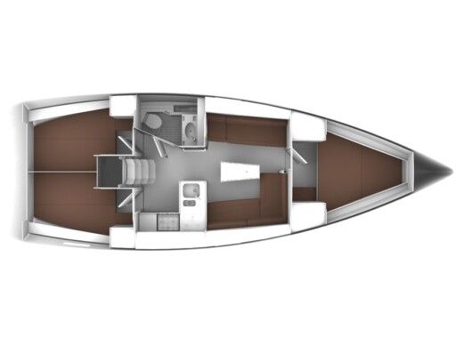 Sailboat BAVARIA CRUISER 37 Planimetria della barca