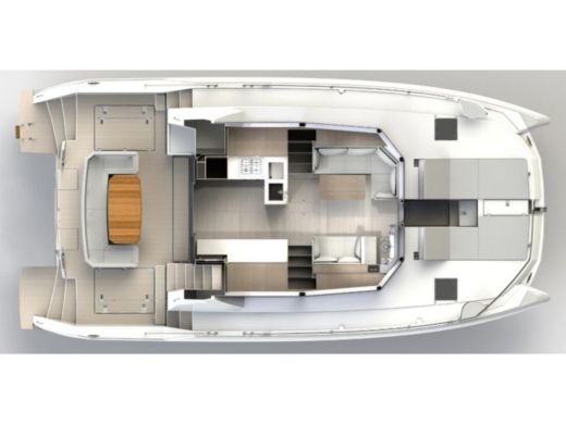 Sailboat  Moorings 464PC Plattegrond van de boot