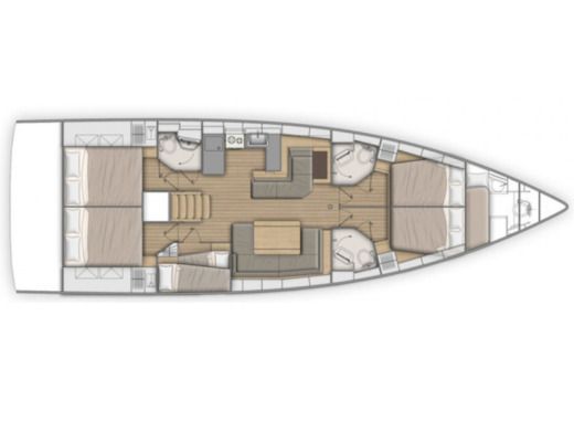 Sailboat BENETEAU OCEANIS 51.1 Boat layout
